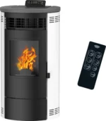 Vzduchová kamna na pelety Flavia 15 kW Sannover White + instalační sada - Obrázek 2