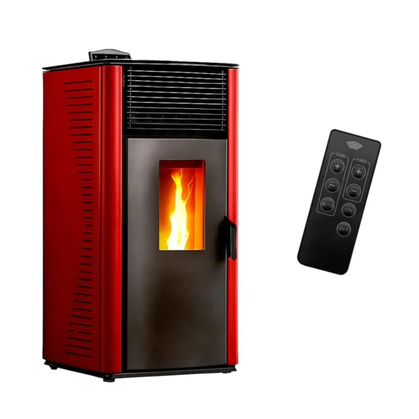 Peletová kamna Anita 12 kW Bordeaux Sannover + instalační sada