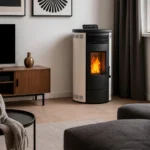 Vzduchová kamna na pelety Flavia 15 kW Sannover White + instalační sada - Obrázek 3