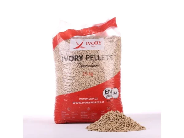 Dřevěné pelety, IVORY PELLETS Premium, ENplus A1, 1050 kg