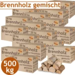 Palivové dřevo Smíšené palivové dřevo 500 kg Buk Dub Bříza Borovice Smrk Dřevo pro kamna a krb Krbová mísa Grilovací dřevo 25 cm - Obrázek 6