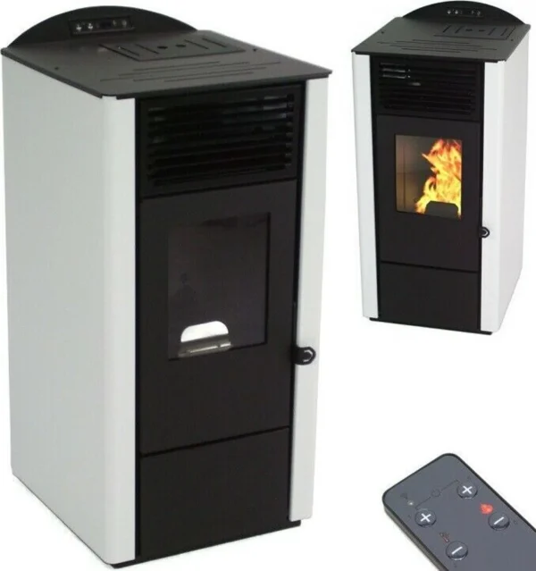 Kamna na pelety 9,5 kW krb na pelety Kamna na pelety A+ kamna na dřevo bílá